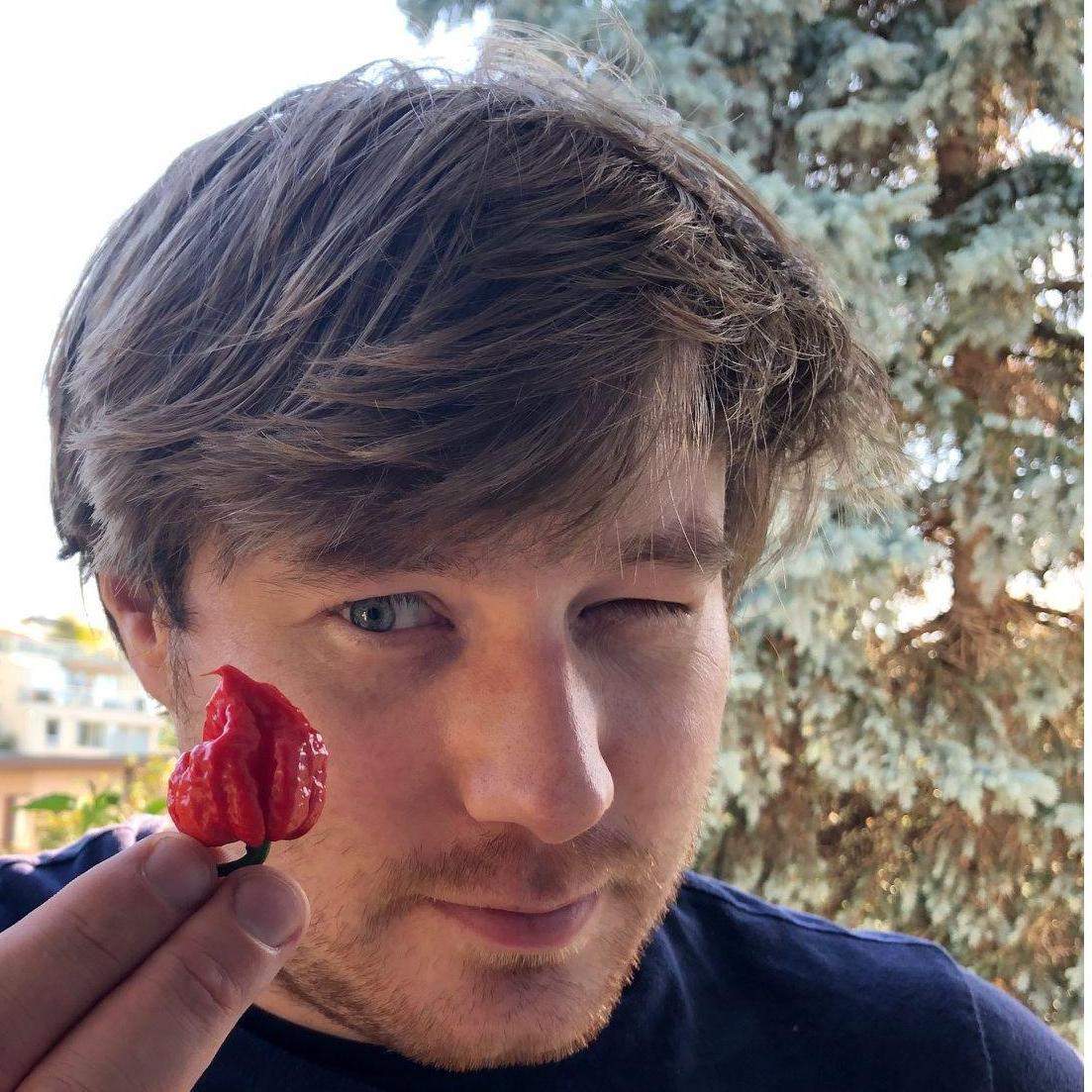 Nick during his pepper growing phase