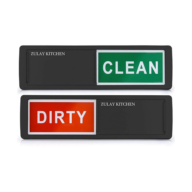 Dishwasher Clean Dirty Magnet Sign - For Stainless Steel & Other Magnetic Surfaces