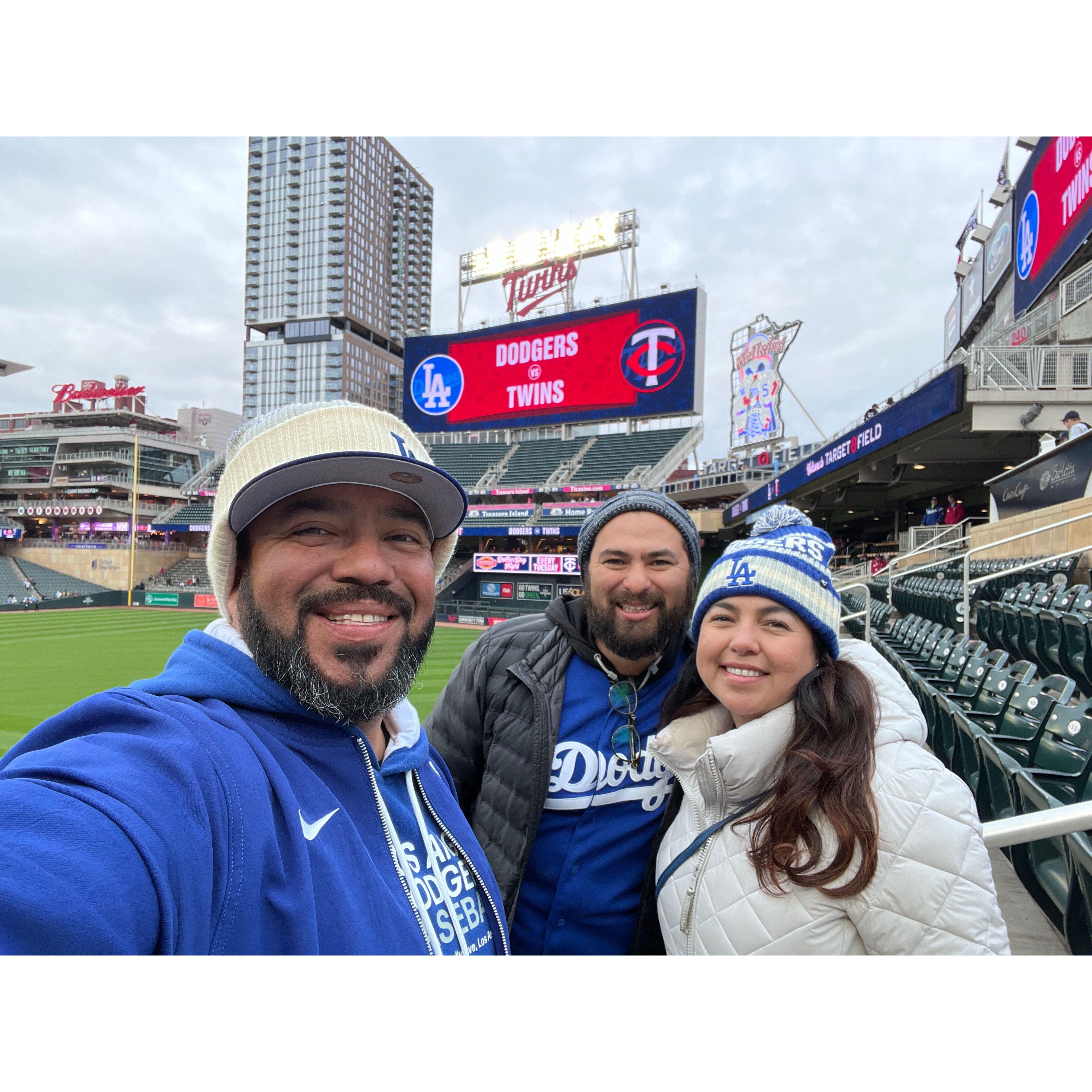 Hector (Nidia's brother) joined us later in the trip for the game at Target Field. (April 2024)
