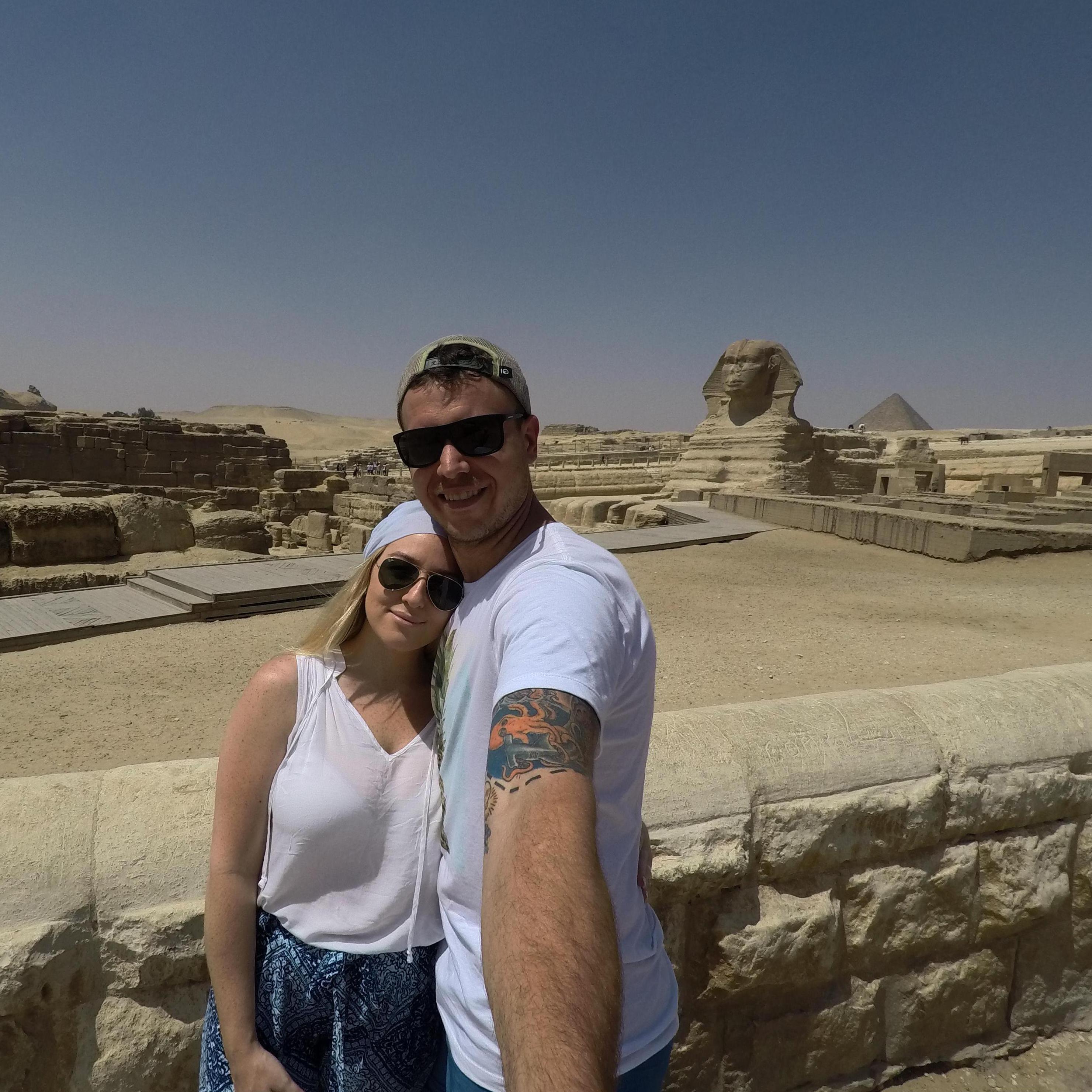 After we rode a mischievous camel named Dennis the Menace, we saw the Sphinx and The Great Pyramid