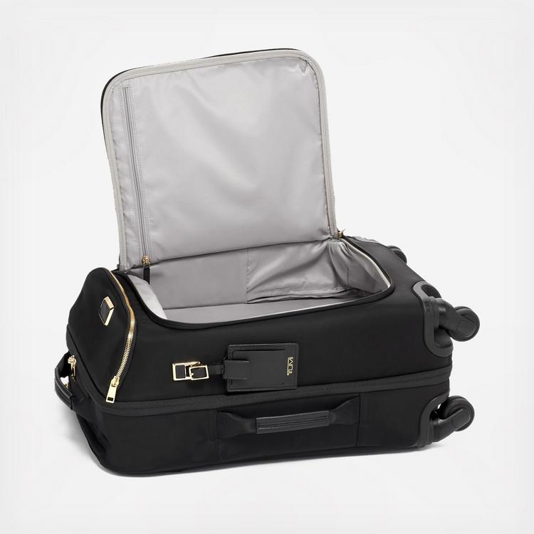 Tranquility Rolling Faux Leather Travel Bag - Black