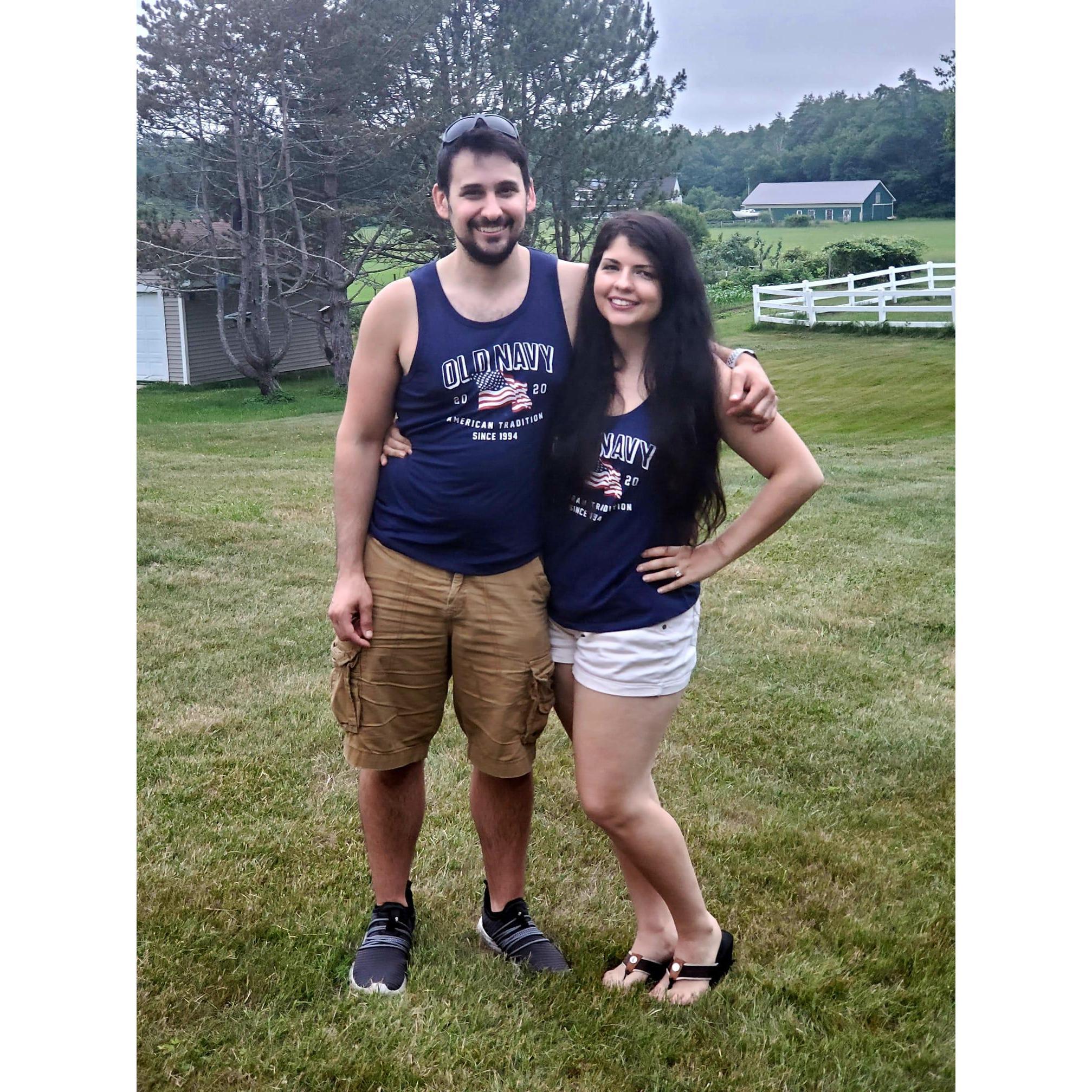 4th of July, matching shirts!