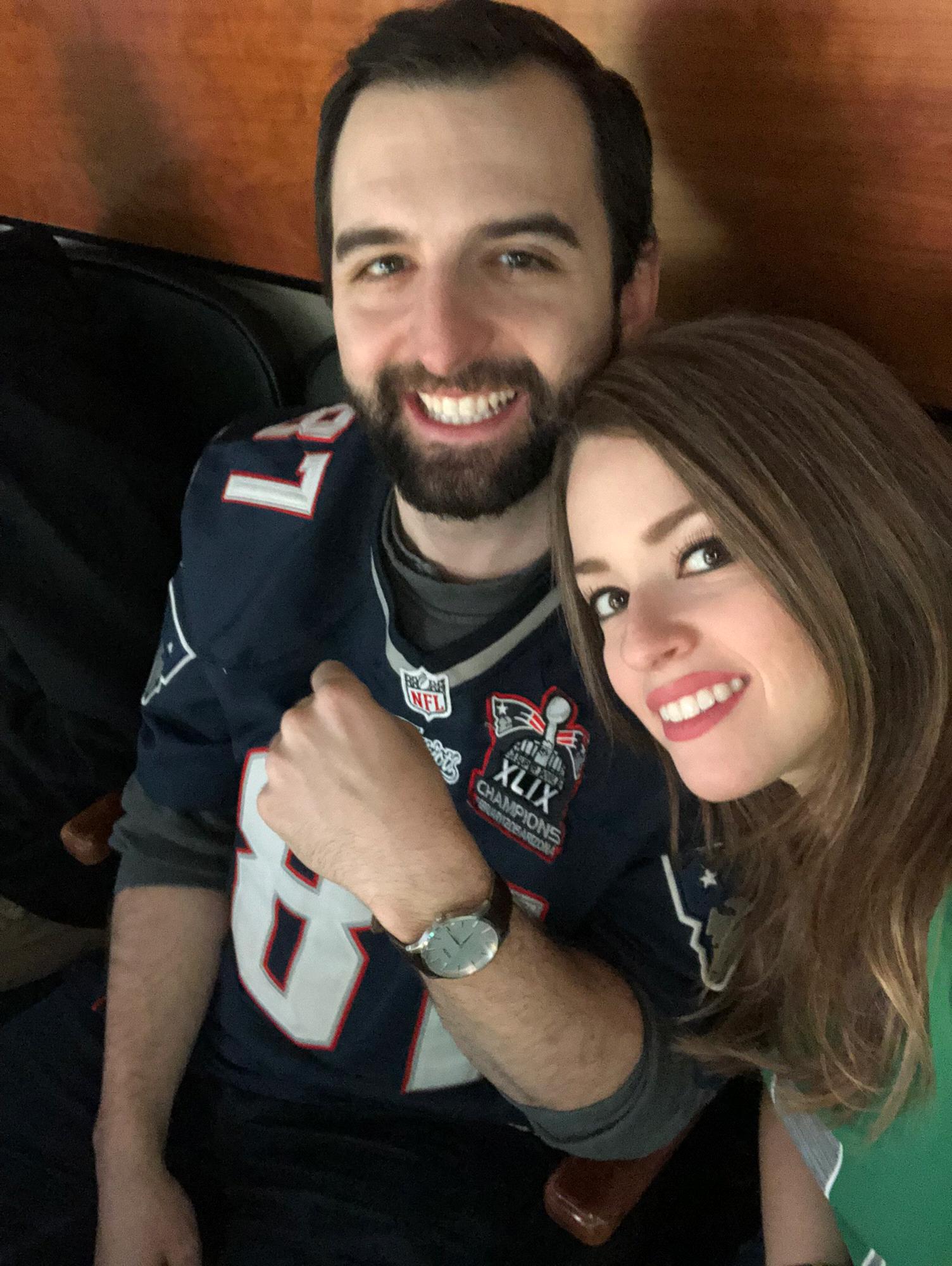 Emma LOVES sports and made Pat go to a Celtics game and then watch the Super Bowl at her friend's apartment in the same day.