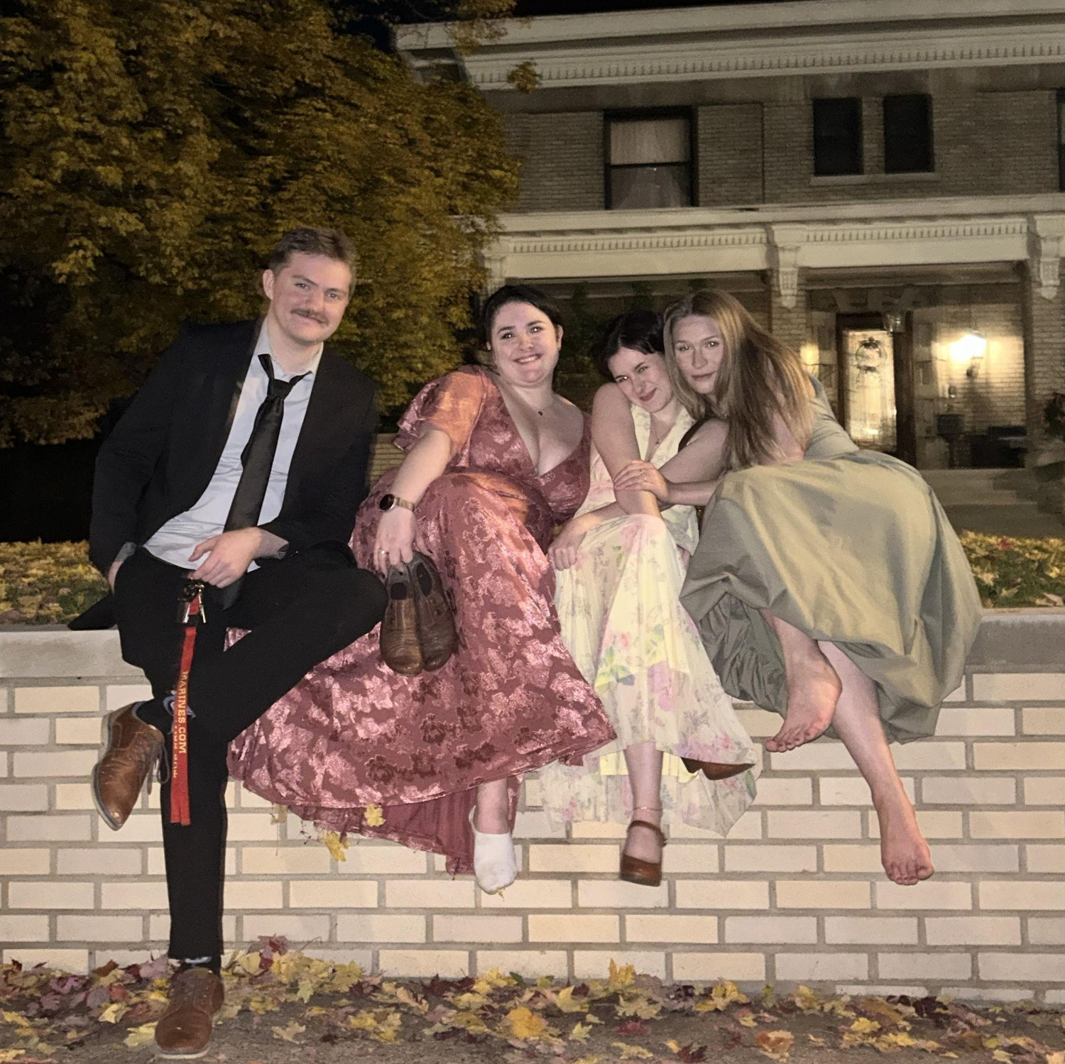 October 2025: Pictured here is Jake, Autumn, Daphne, and Vic (picture taken by Preston) after Holly's wedding!!! It was a wonderful night