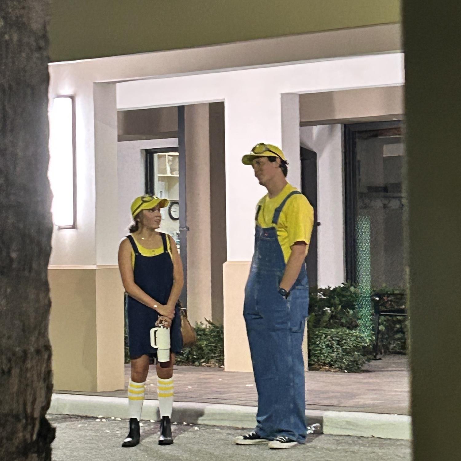 The night Alex asked Sienna out, dressed up as Minions at the church Harvest Festival!