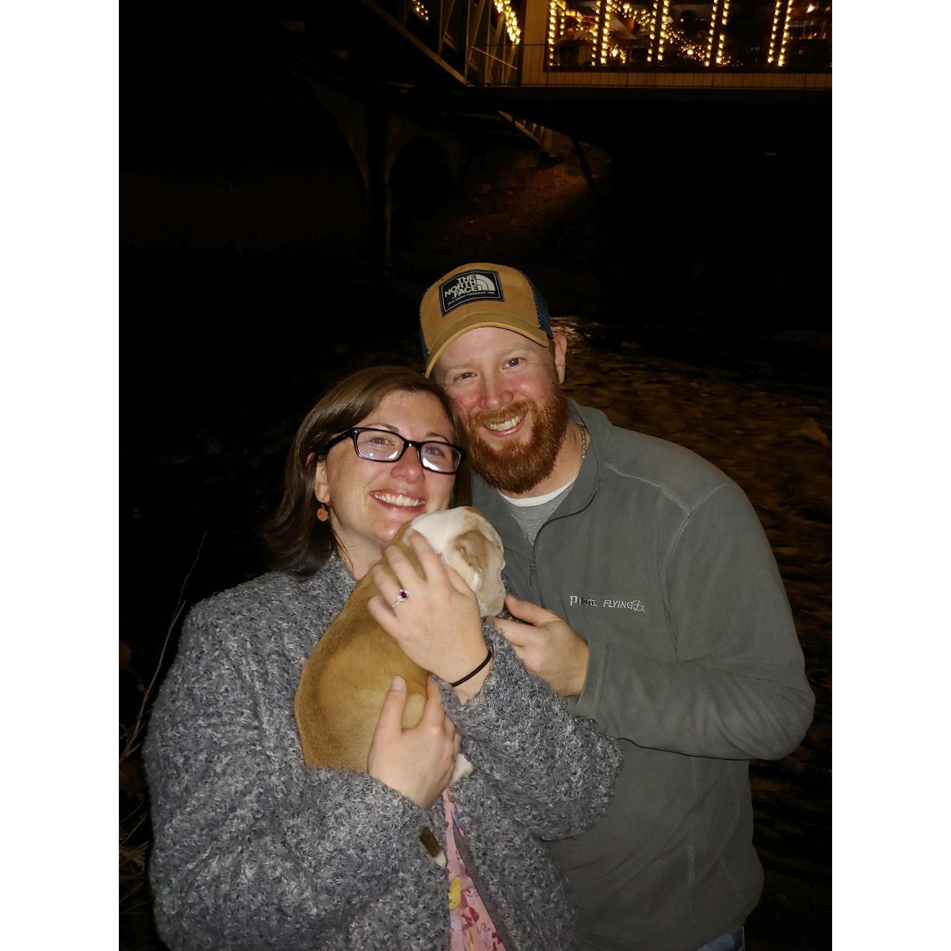 The now infamous photo post-proposal