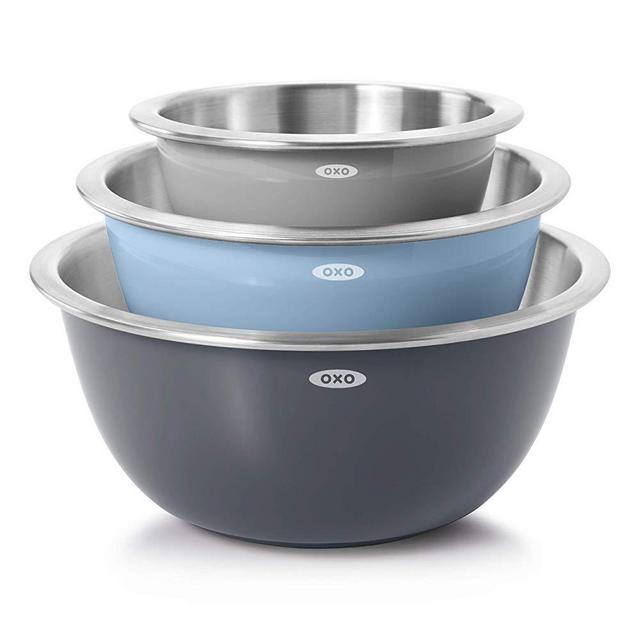 OXO Good Grips 3 Piece Stainless Steel Mixing Bowl Set