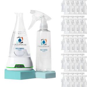 Force of Nature Multi-Purpose Cleaner, Disinfectant & Deodorizer Year Supply Bundle - Reusable Bottle, 50 Refills - Eco-Friendly, Toxin-Free All-Purpose Natural Cleaning Supplies