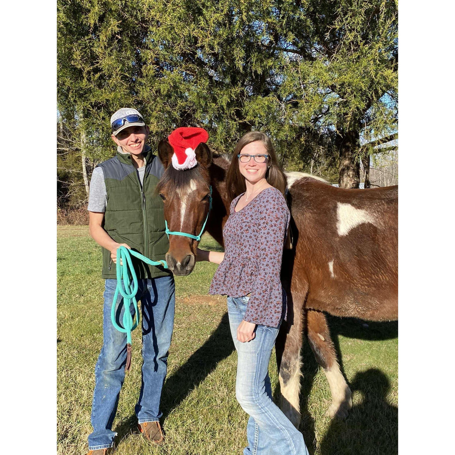 Christmas 2020 with our fur baby Libby.