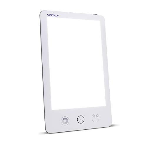 (New) Verilux HappyLight VT43 Luxe 10,000 Lux LED Bright White Light Therapy Lamp with Adjustable Brightness, Color, and Countdown Timer
