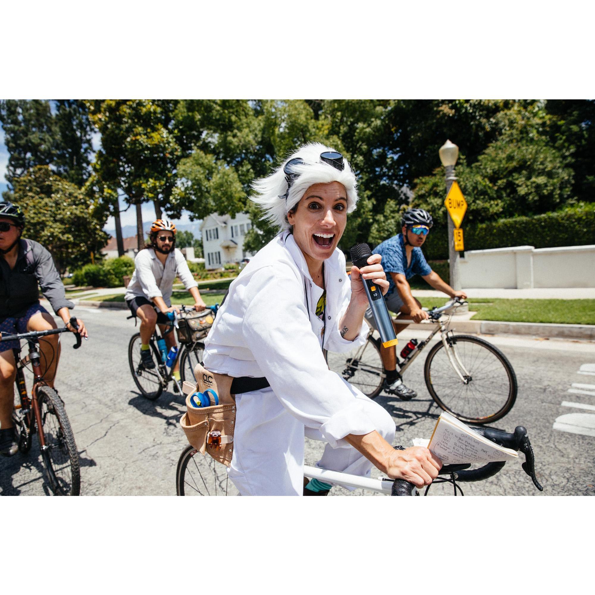 Aimee guiding the 80's Movie Tour with LA Explorers Club