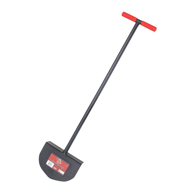 BULLY TOOLS Manual Lawn Edger - Professional and Heavy-Duty Garden Tool with Steel T-Style Grip, Round-Shaped Edge Ideal for Landscaping, Yard Maintenance, Sod Cutting, Trenching and Lawn Bordering