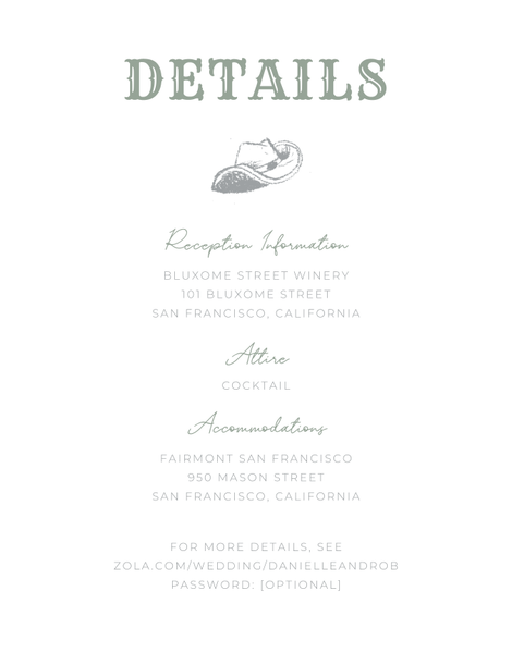 Tolleson | Sage | Zola Wedding Enclosure Cards
