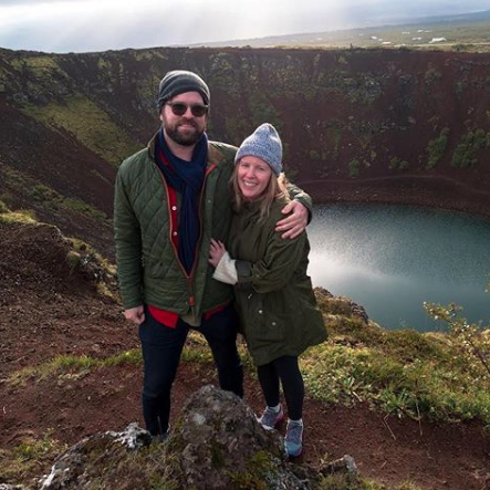 Right after we got engaged in Iceland!