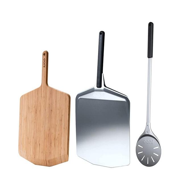 ooni 16" Pizza Peel Turning Peel 16" Bamboo Serving Pizza Peel - Essesntial Pizza Oven Accessories Bundle