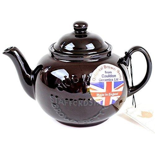 Handmade Original Brown Betty 4 Cup Teapot with "Original Staffordshire" Logo (1-Pack)