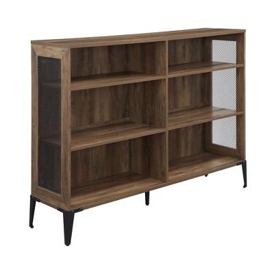Second Floor Grevaldi Urban Industrial Mesh Side Horizontal Bookshelf - Saracina Home