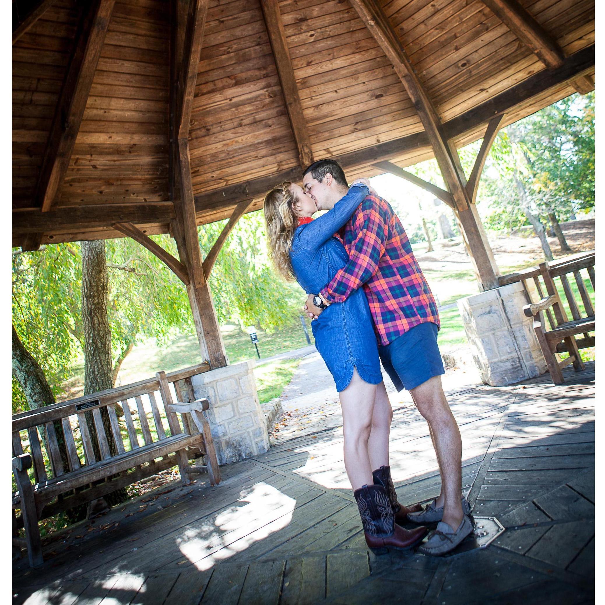 Engagement photo shoot at Virginia Tech