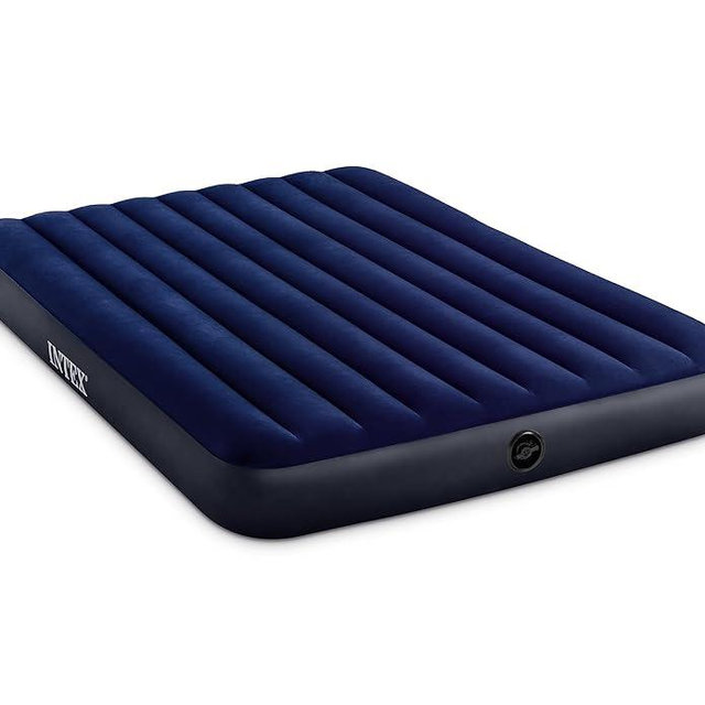 Intex 64759E Dura-Beam Standard Downy Air Mattress: Fiber-Tech – Queen Size – 10in Bed Height – 600lb Weight Capacity – Pump Sold Separately