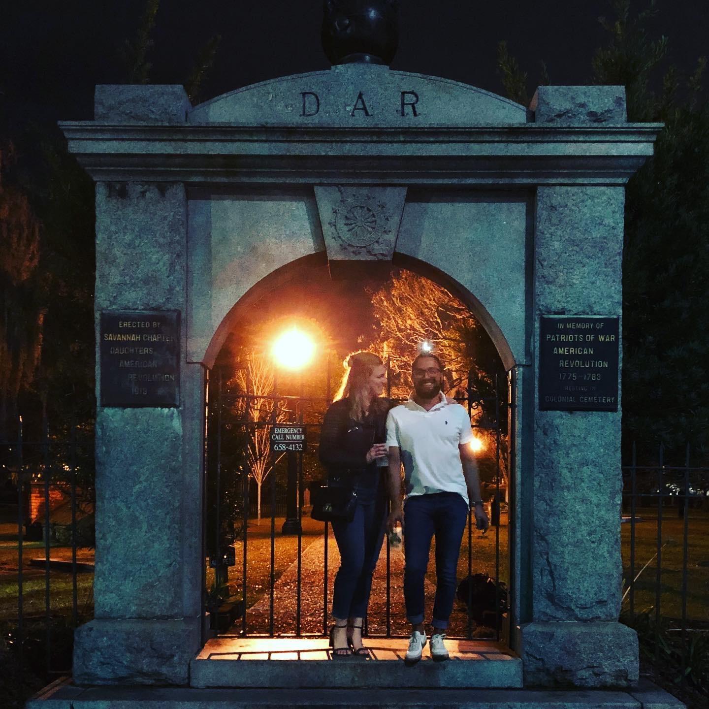Savannah ghost tour. We aren't afraid of no ghosts!