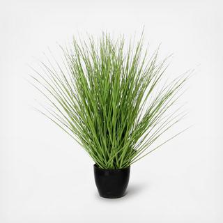 Potted Faux Grass