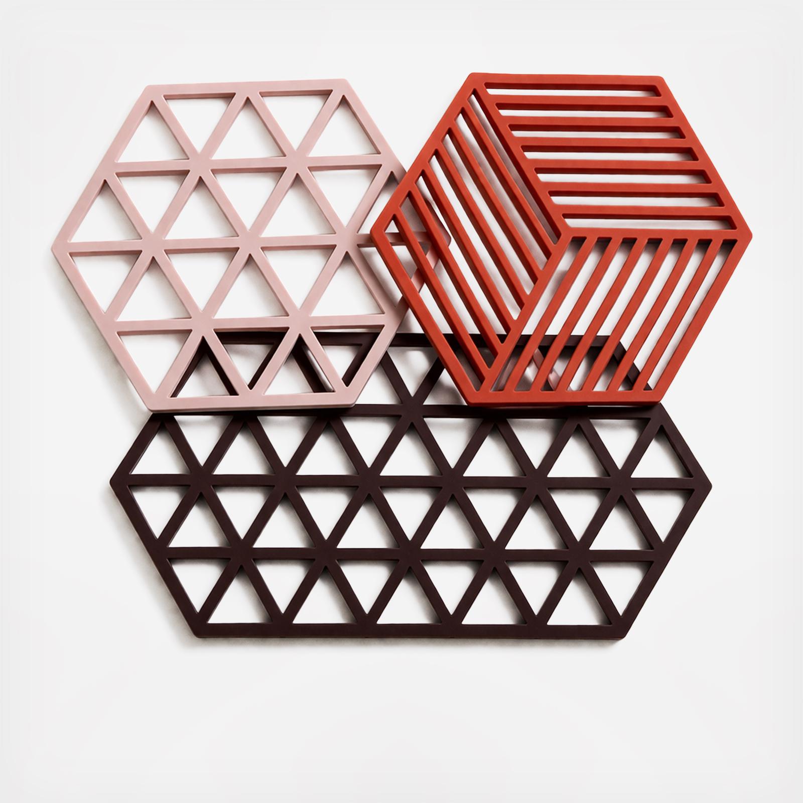 PENTAGON フイ tripleh retro future 3枚セット Zone Denmark, Triangle & Hexagon 3-Piece Trivet Set | Zola