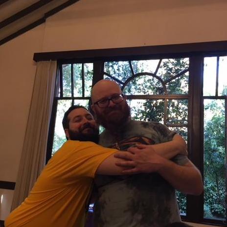 Dan and Sam at Sam's wedding