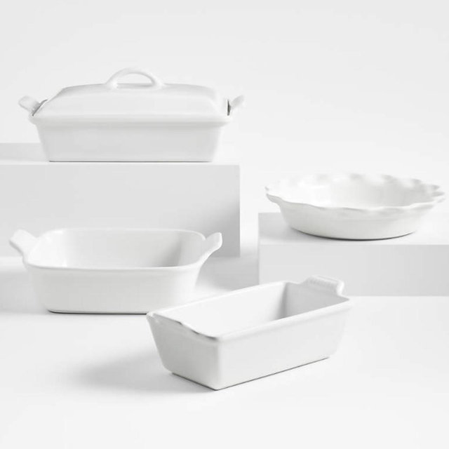 Le Creuset ® Heritage White 5-Piece Stoneware Bakeware Set