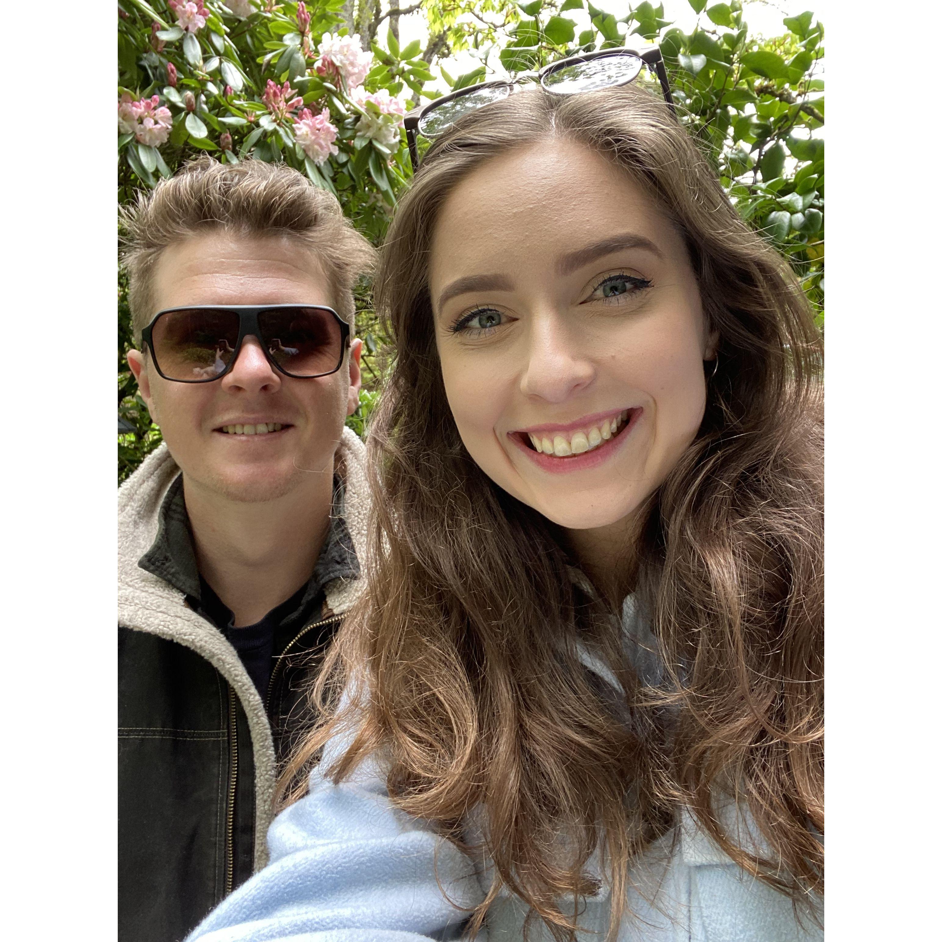 Enjoying Titoe’s 29th Birthday at Butchart Gardens.
