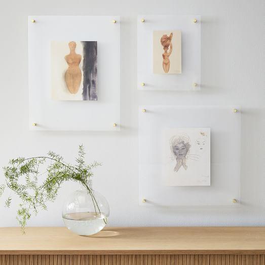 Modern Acrylic Frames - Brass