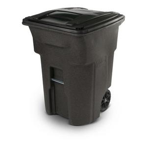 Toter 96-Gallon Brownstone Plastic Wheeled Trash Can with Lid