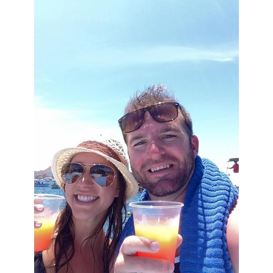This was our first big trip together ... a cruise to Mexico last summer. We found out on this trip that Eric is incapable of snorkeling!