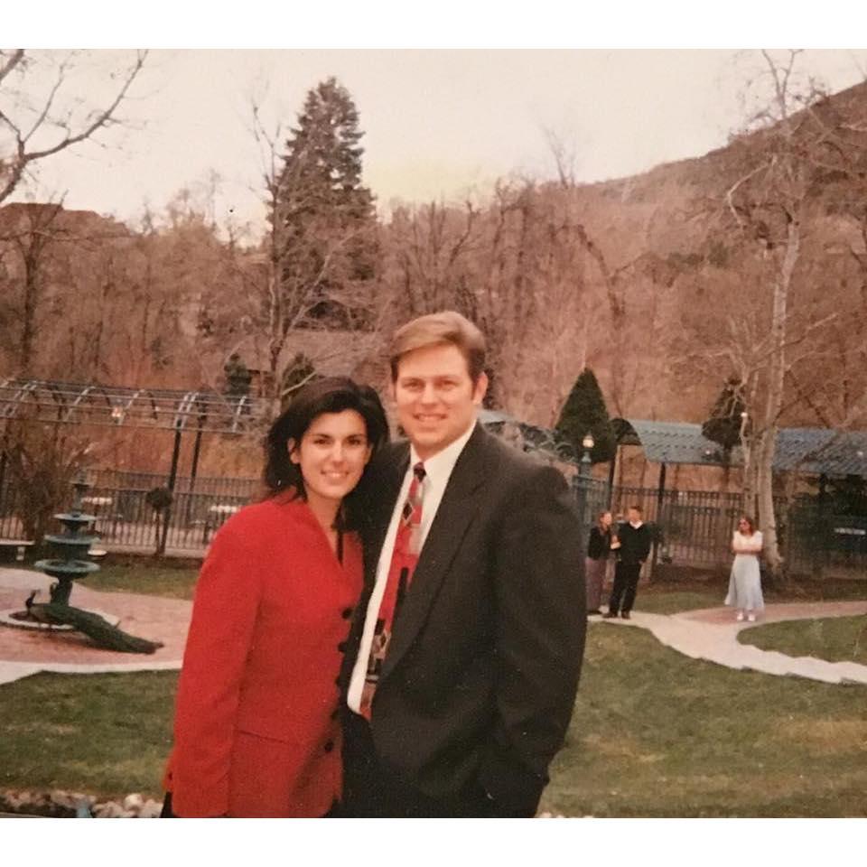 We look so young! This was 28 years ago when we were engaged!