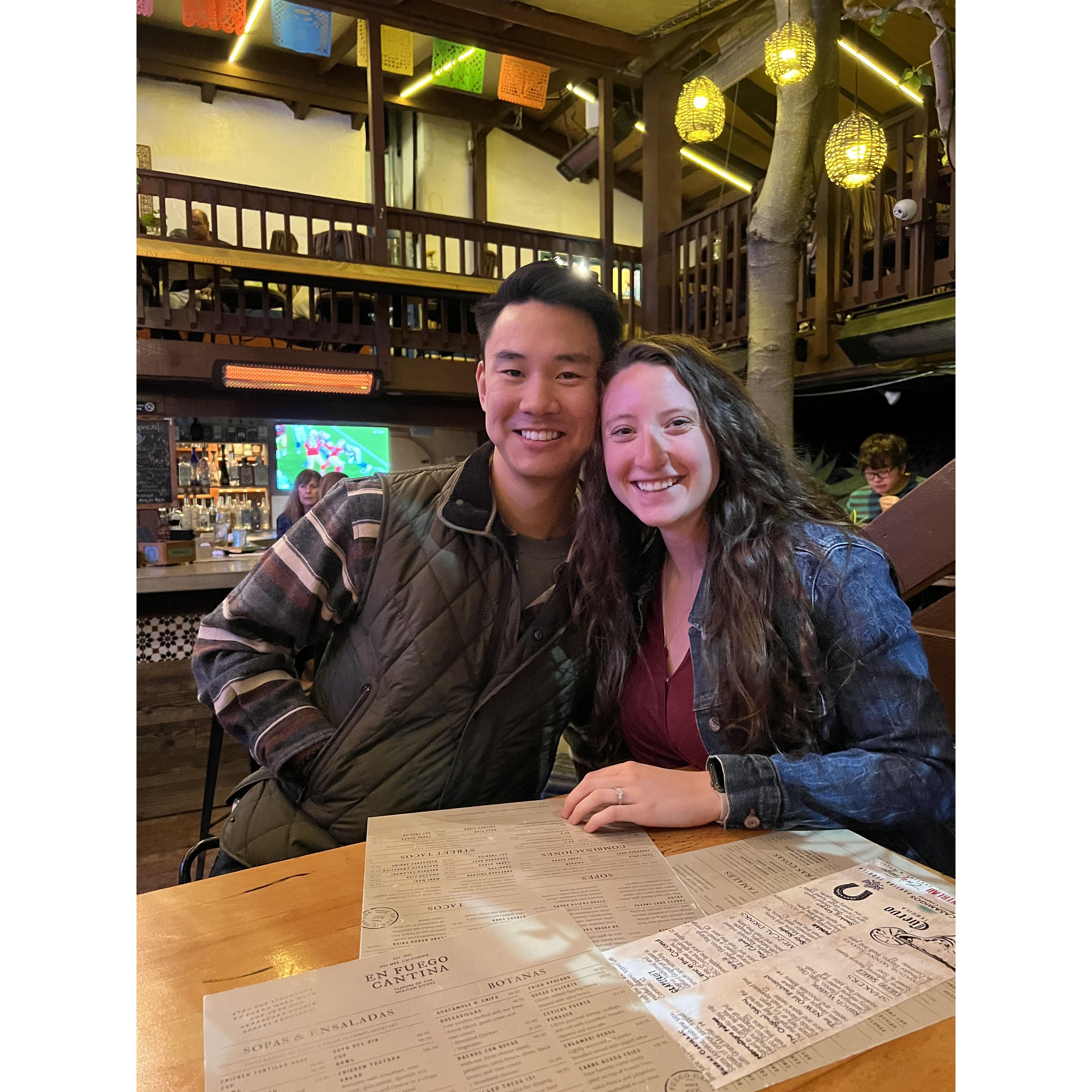 Engagement dinner with our Friend Fam
