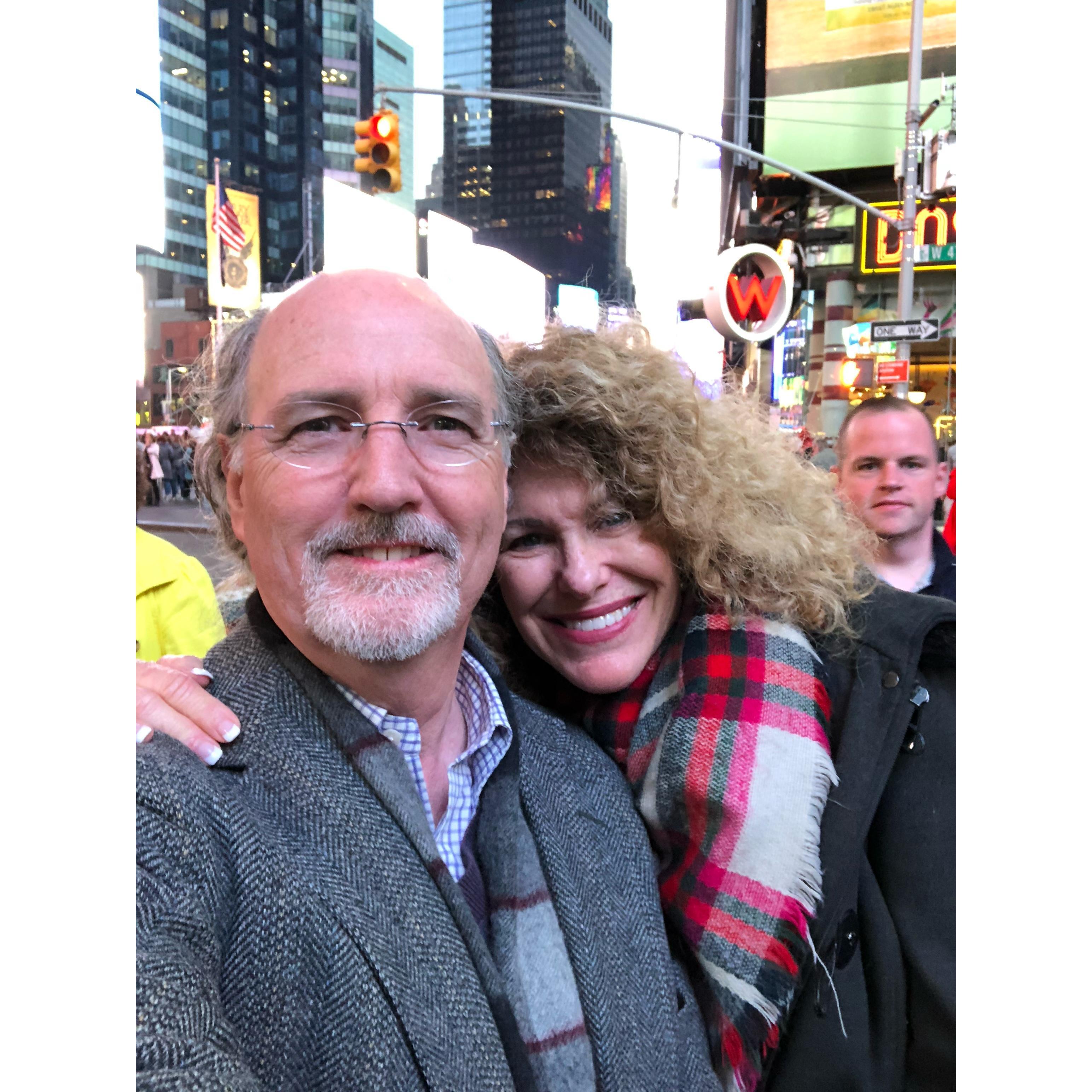 Photo bombed in Times Square