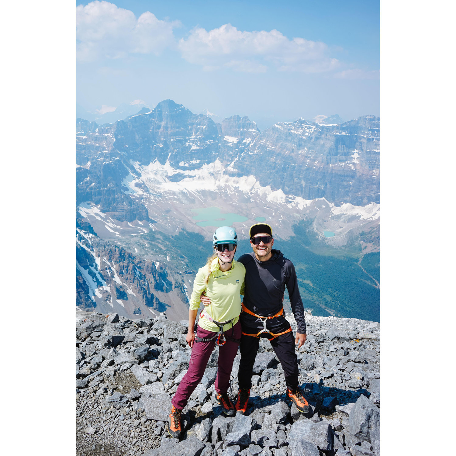The summit of Mt. Temple in Banff, AB