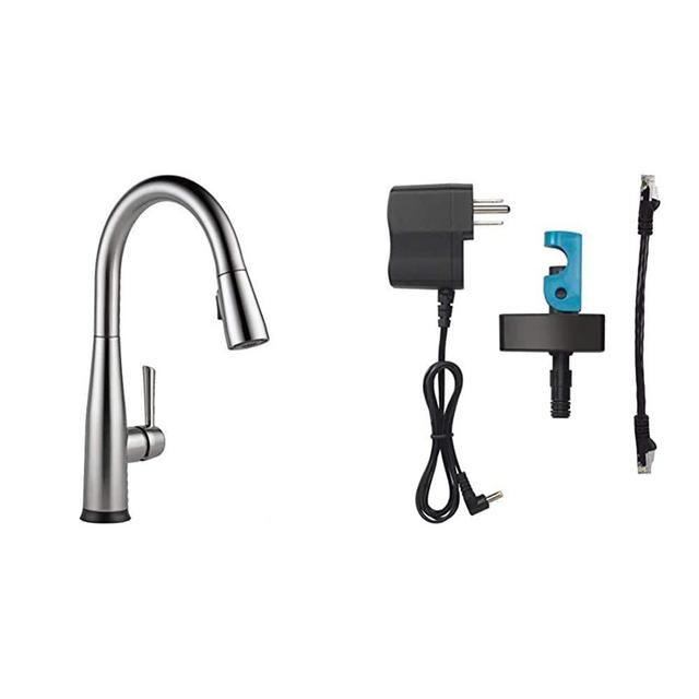 Delta Faucet Essa Single-Handle Touch Kitchen Sink Faucet & VoiceIQ Module for Delta Touch2O Kitchen Sink Faucets, Alexa and Google Assistant Voice Activated, Smart Home, EP100855