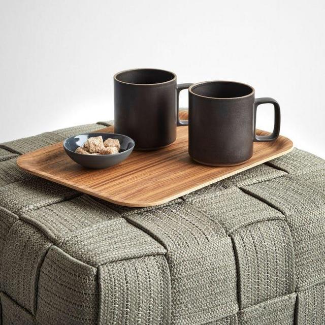 Non-Slip Teak Large Tray