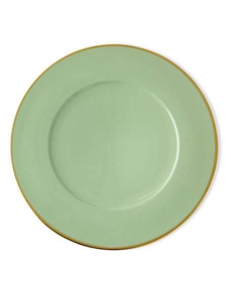 Anna WeatherlyPorcelain and 24k Gold Charger - mint green