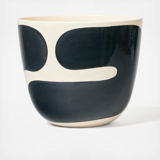 Large Color Block Planter with Saucer