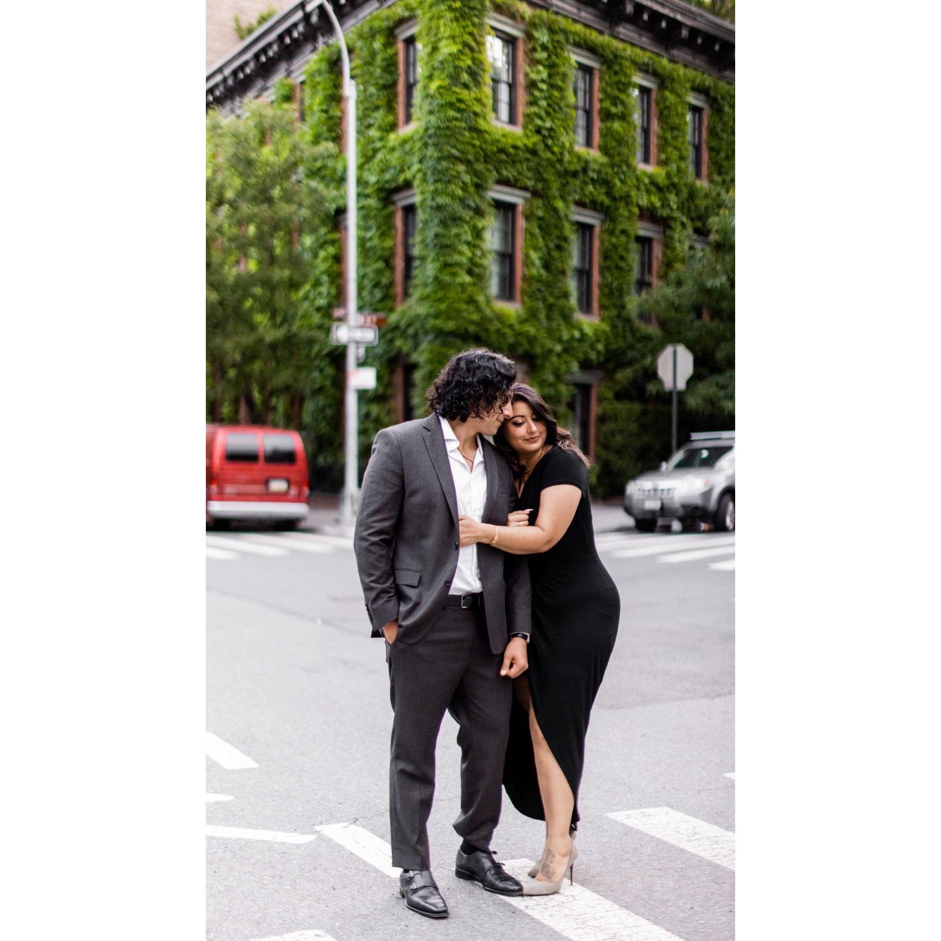 A favorite from our engagement photos near our NYC Apartment