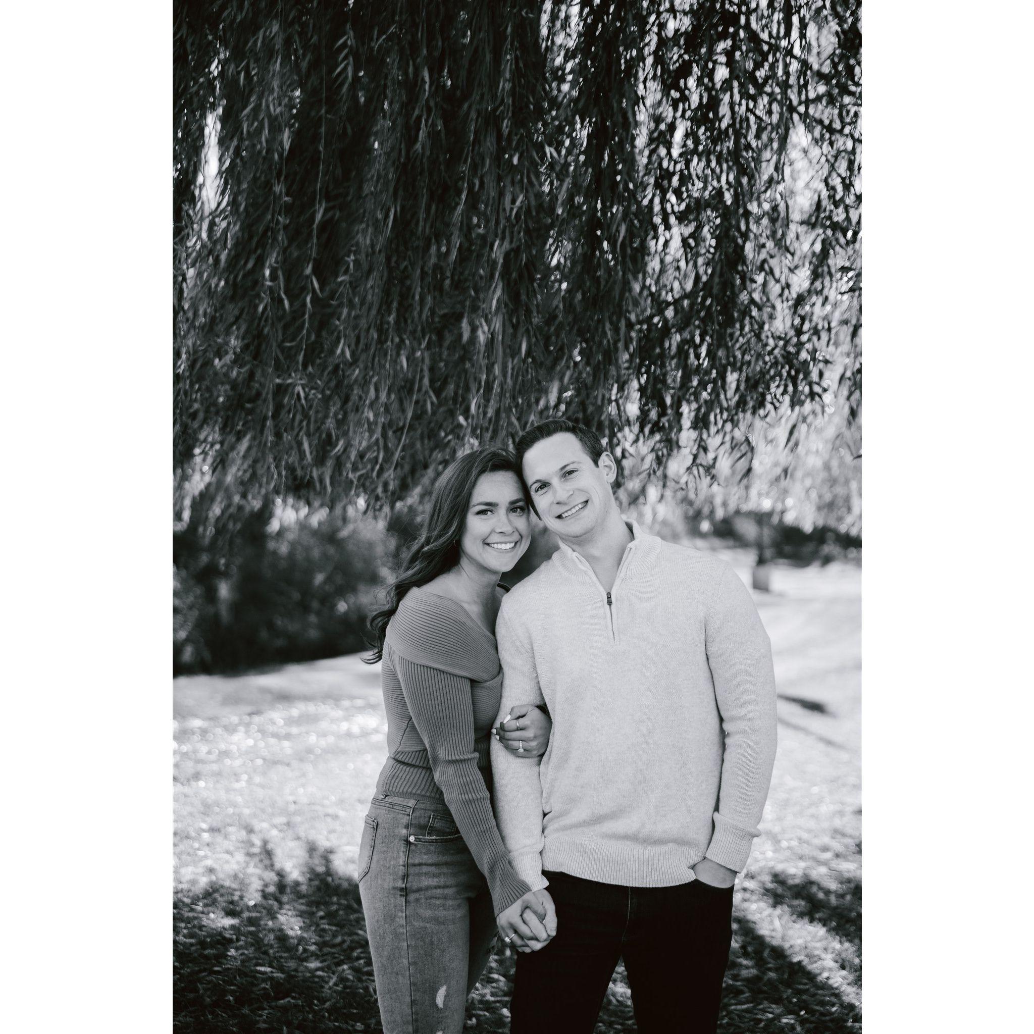 2023 - Engagement photos at The Pavilion at Orchard Ridge Farms and one year from our big day!