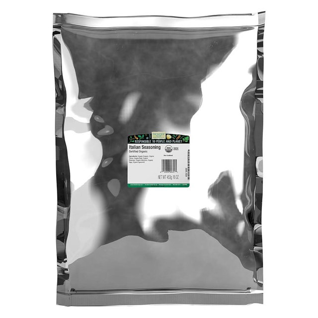 Frontier Co-op Organic Italian Seasoning 1lb - Bulk Dried Oregano, Thyme, Rosemary, Basil, Sage and Marjoram - Wholesale Spices and Seasonings
