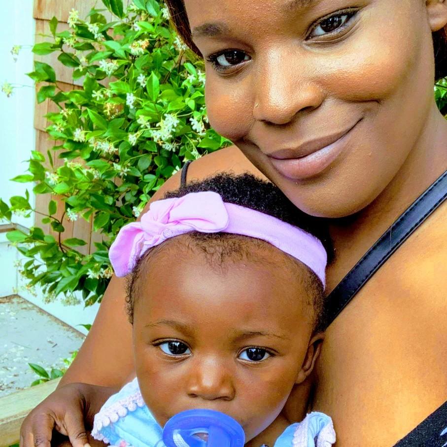 Our daughter Raquanza with our granddaughter, Lyric Noelle!