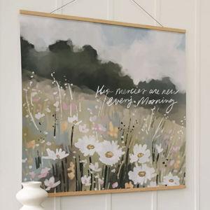 His mercies are new -- Matte Poster Paper With Banner Wood