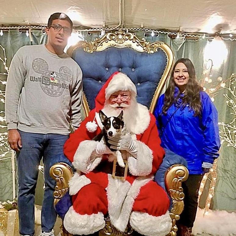 First Santa and Christmas pic with Minnie