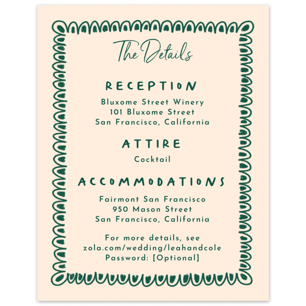 Ceres | Lightest Blush | Zola Wedding Enclosure Cards