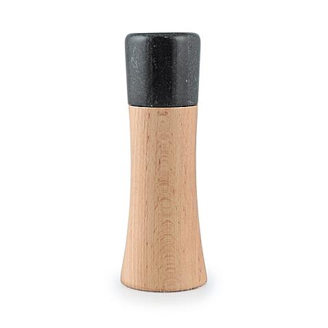 Swissmarr Granite and Beechwood Pepper Mill in Black