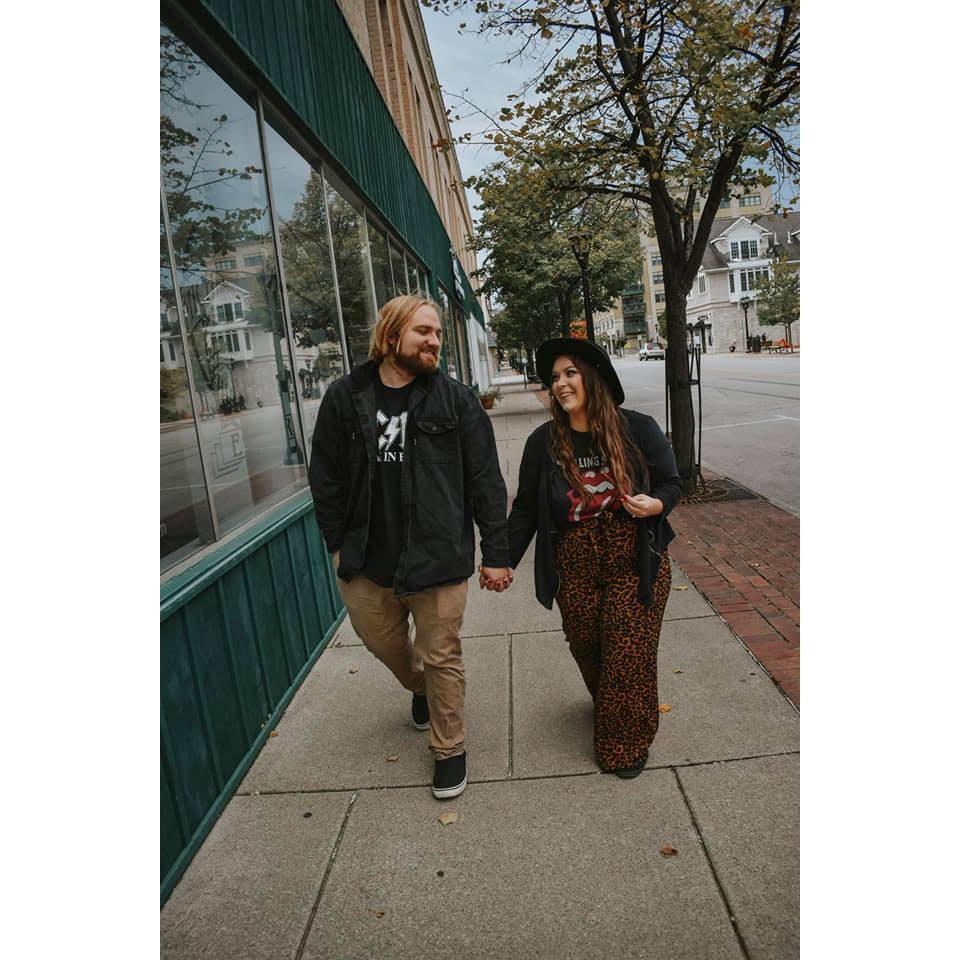 Strolling through downtown Bay City during our engagement photos
Fall 2020