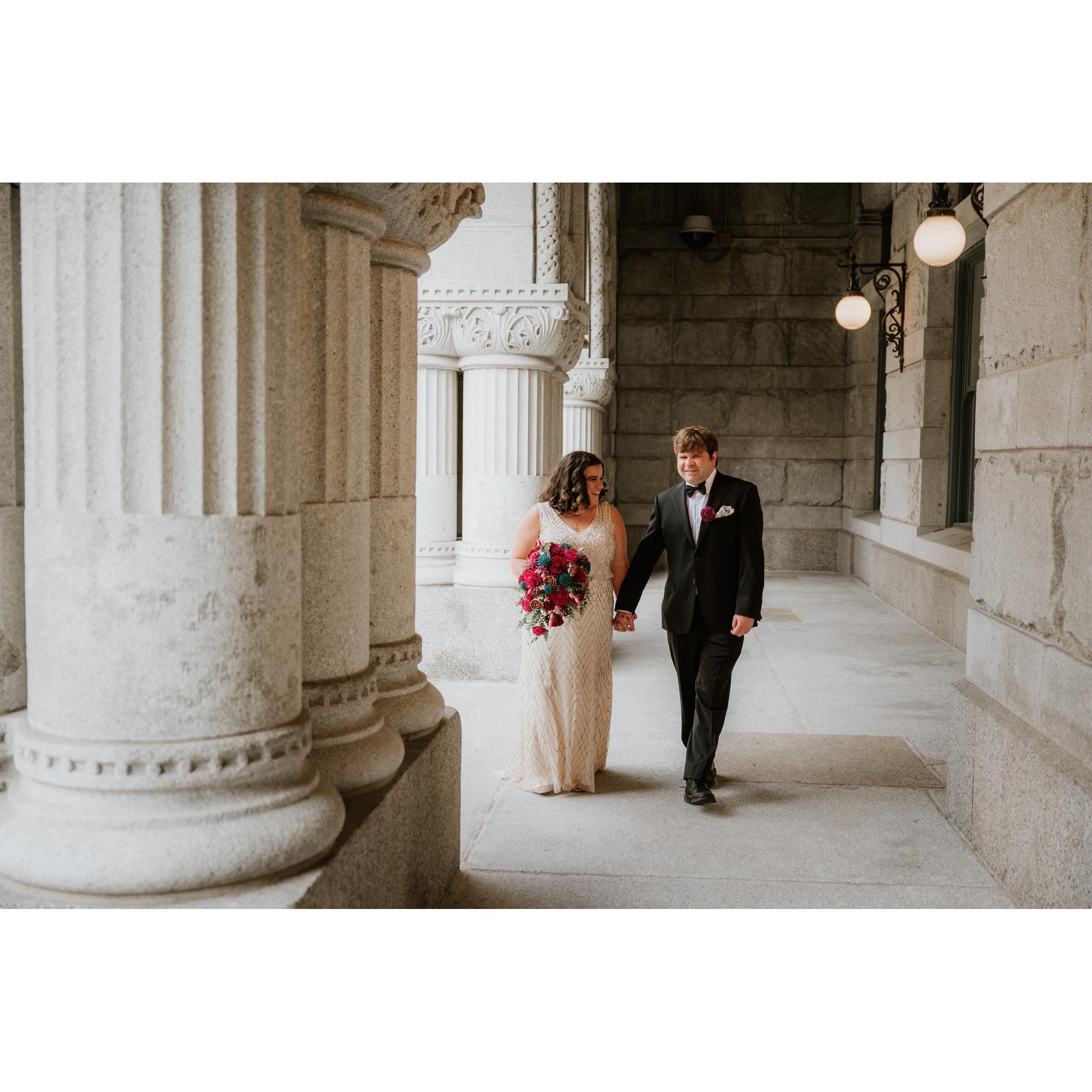 Scheming
Pre-ceremony, Federal Courthouse, Milwaukee, WI